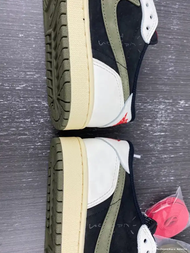Official Maikesneakers OG WMNS Olive x Travis Low Air Jordan Scott 1 DZ4137-106 0405